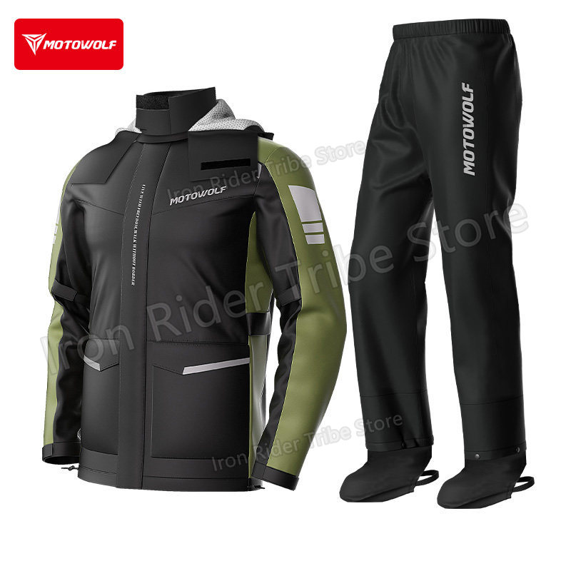Motowolf Waterproof Reflective - Cycling Commuter Rain Jacket 评论和价格