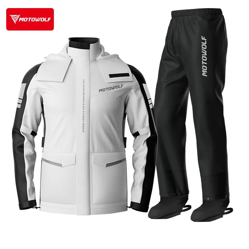 Motowolf Reflective Motorcycle - Cycling Commuter Rain Jacket 评论和价格