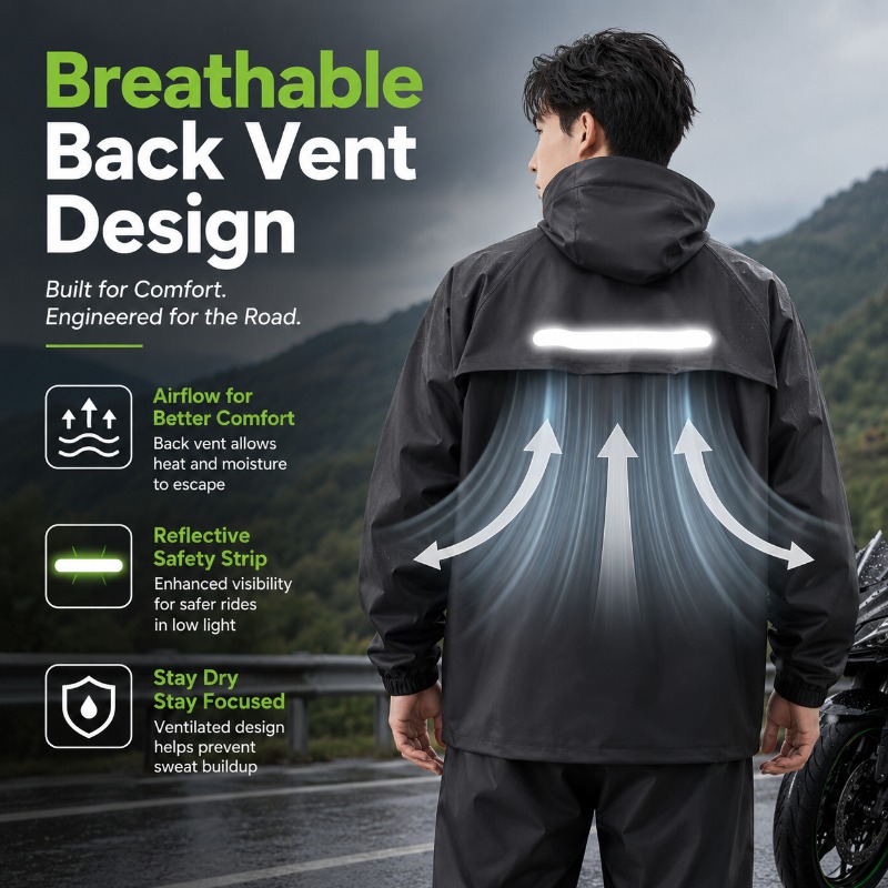 Unisex 2-Piece Waterproof Cycl - Cycling Commuter Rain Jacket 评论和价格